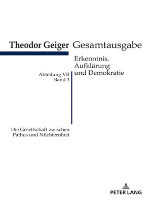 cover image of Die Gesellschaft zwischen Pathos und Nüchternheit